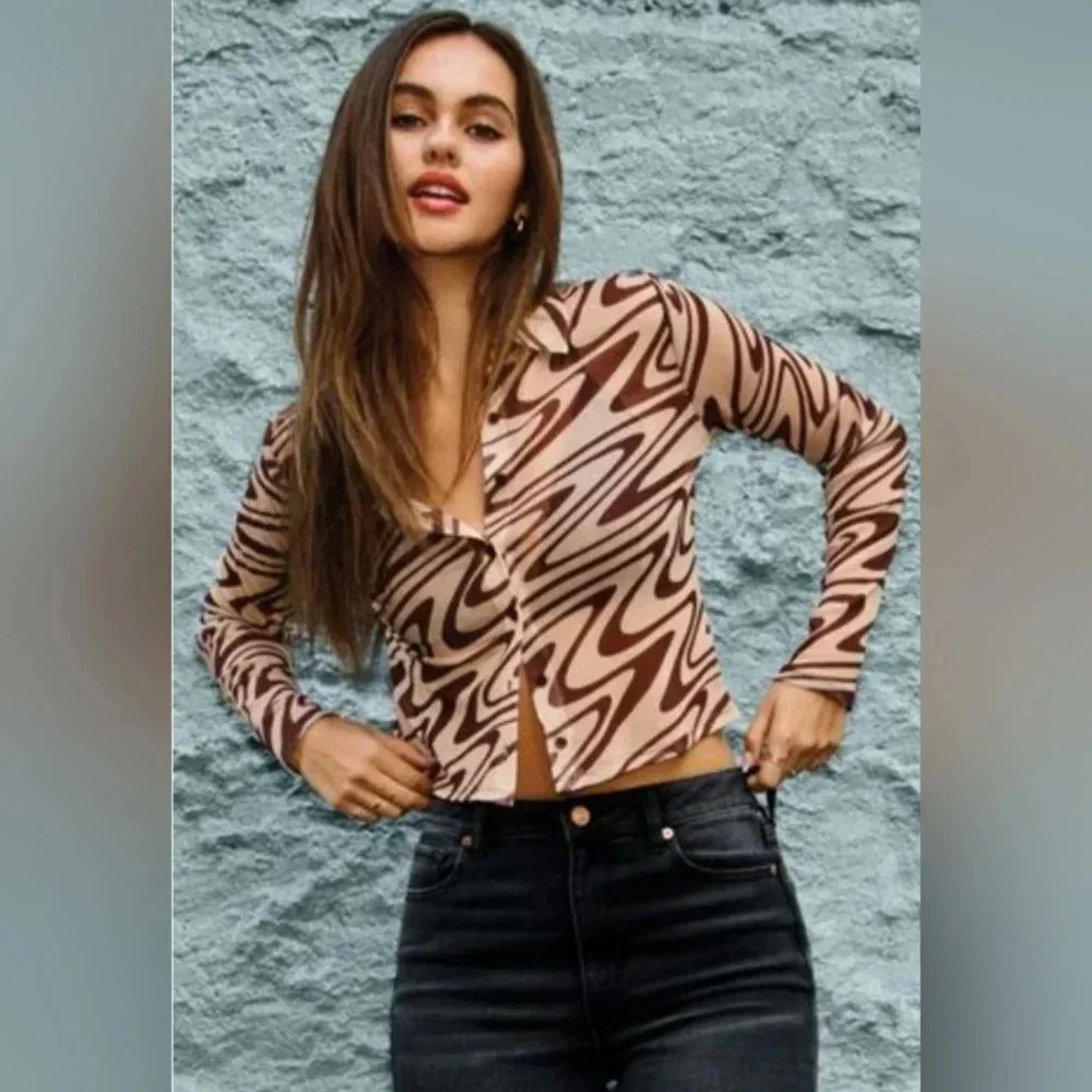 Garage see through mesh cropped top X-large like new